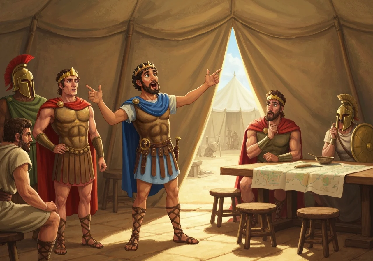 Illustration for: A Giant Wooden Horse