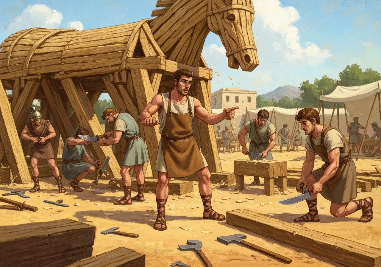 Illustration for: Building the Horse