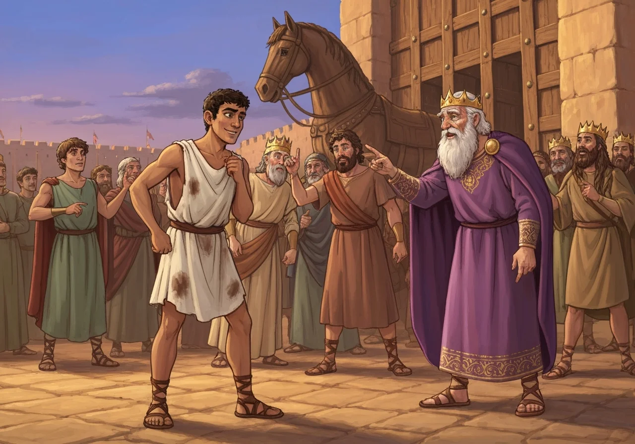 Illustration for: The Trojans are Convinced