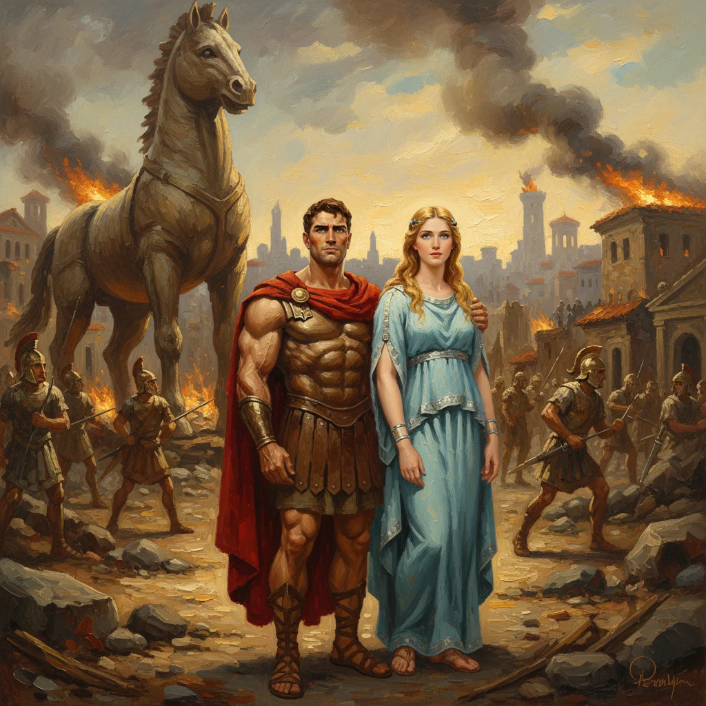 Illustration for: Troy's Fall