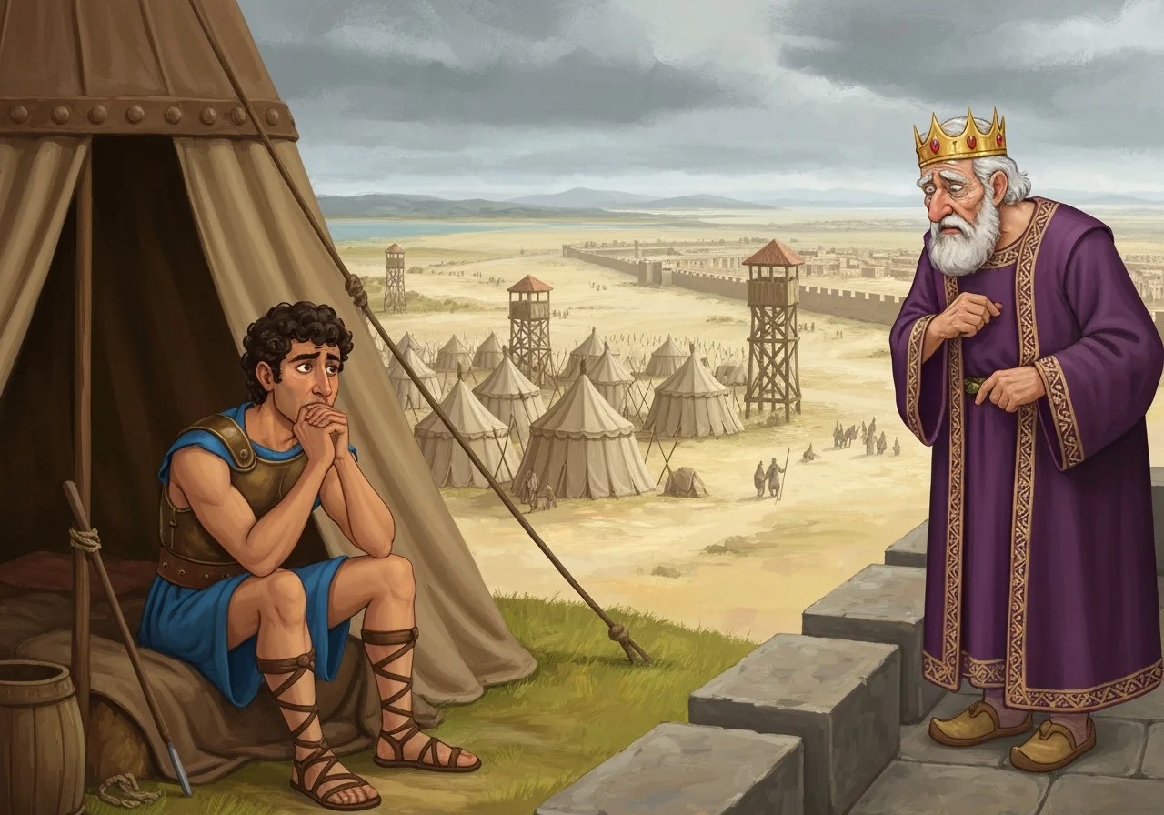 Illustration for: Tired Fighters