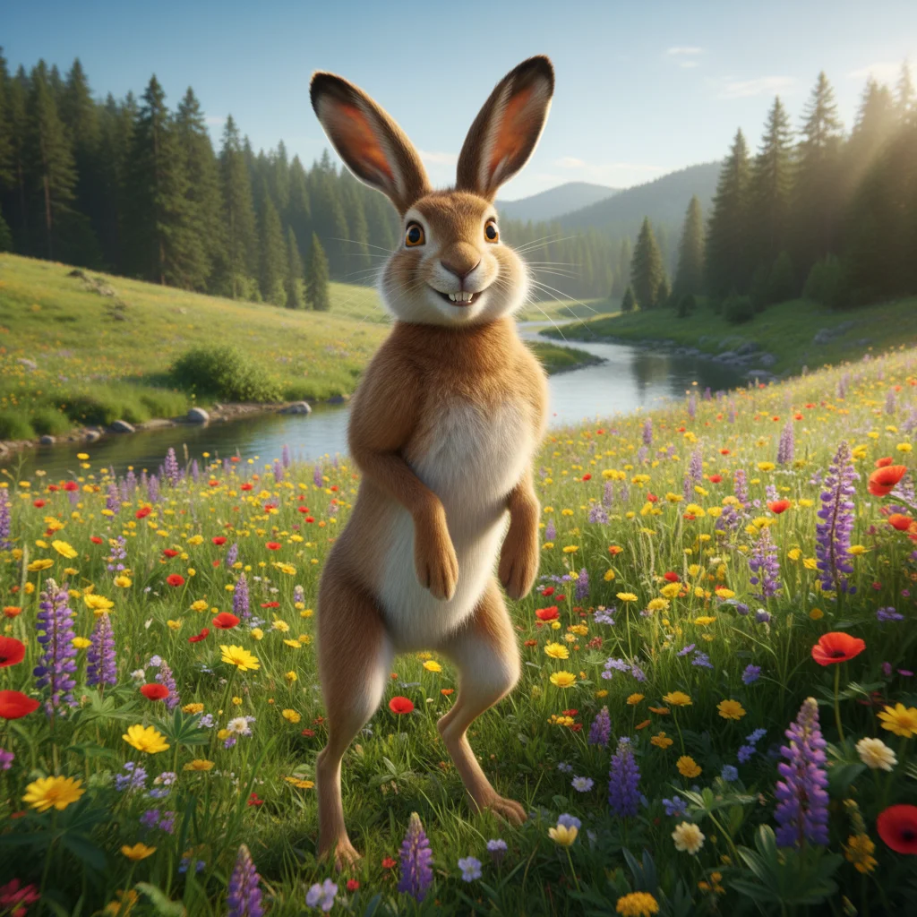 Illustration for: Harold the Boastful Hare