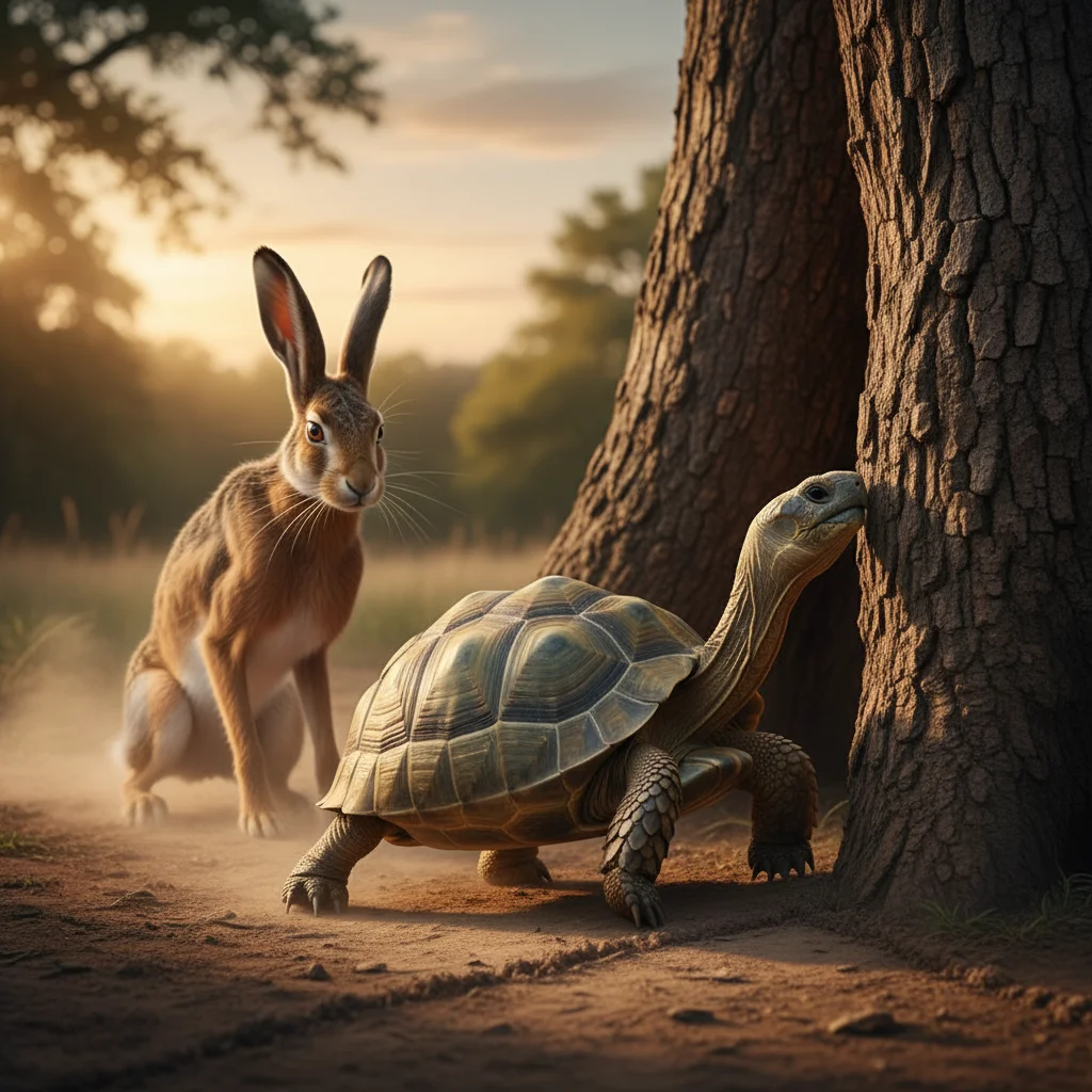 Illustration for: The Tortoise Wins!