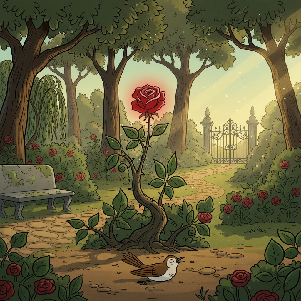 Illustration for: A Ruby Blooms