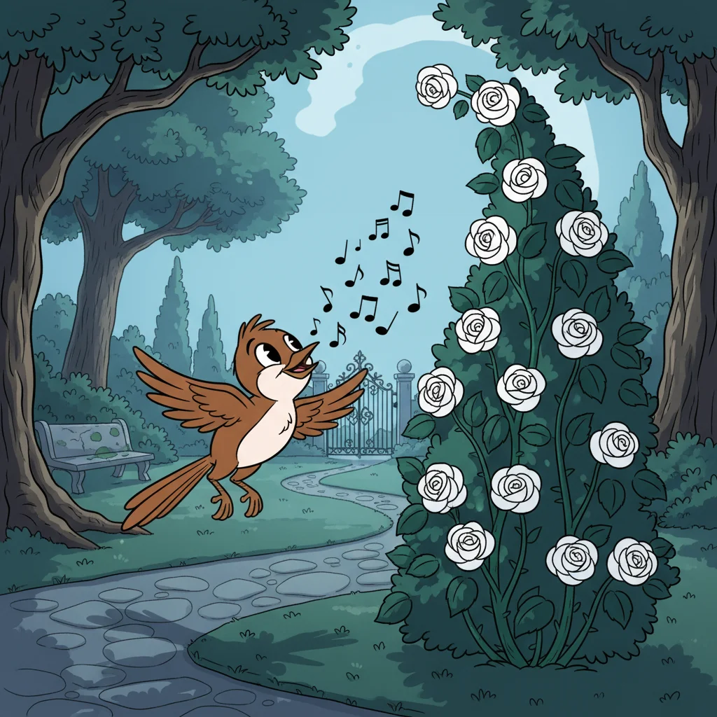 Illustration for: First Stop: White Rose-tree