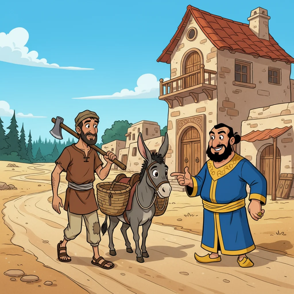 Illustration for: The Humble Woodcutter