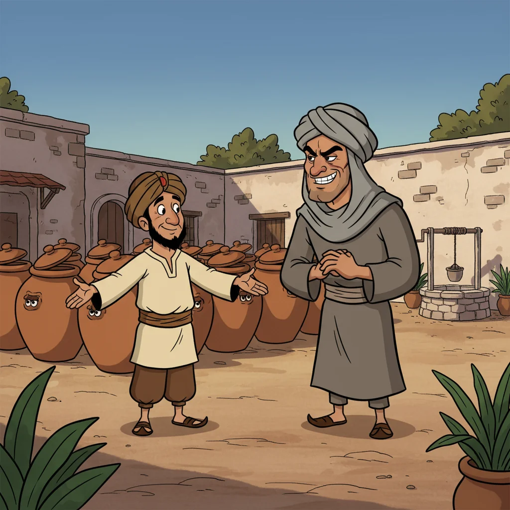 Illustration for: The Jars of Oil