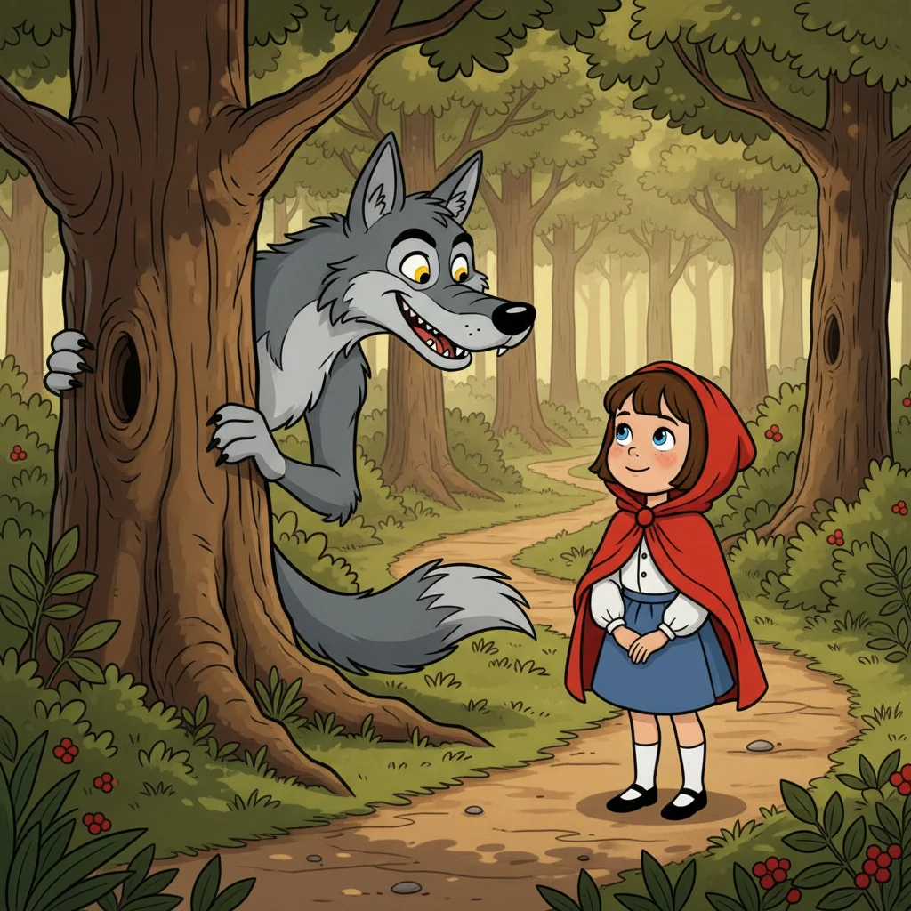 Illustration for: A Friendly Forest Encounter