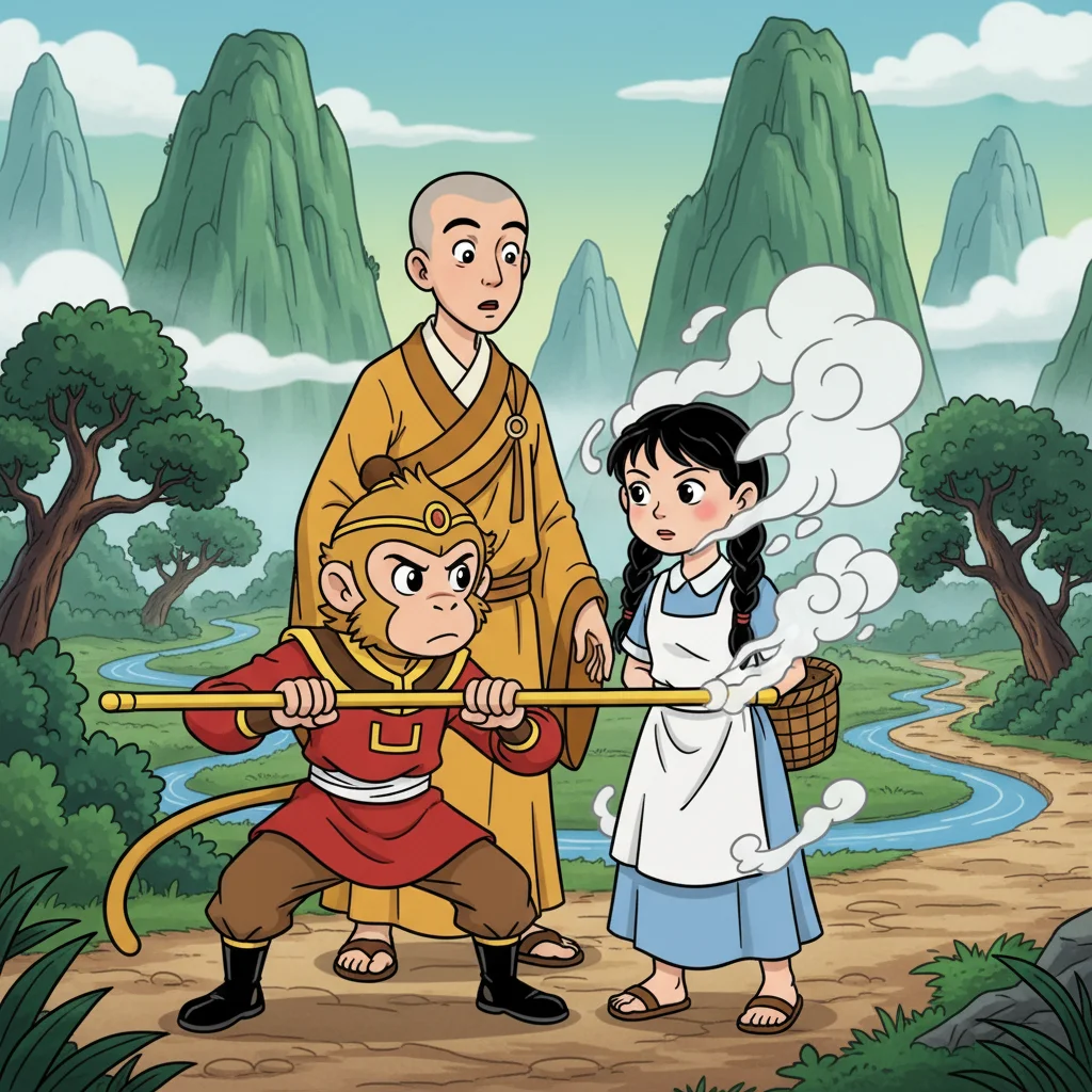 Illustration for: The Village Girl Disappears