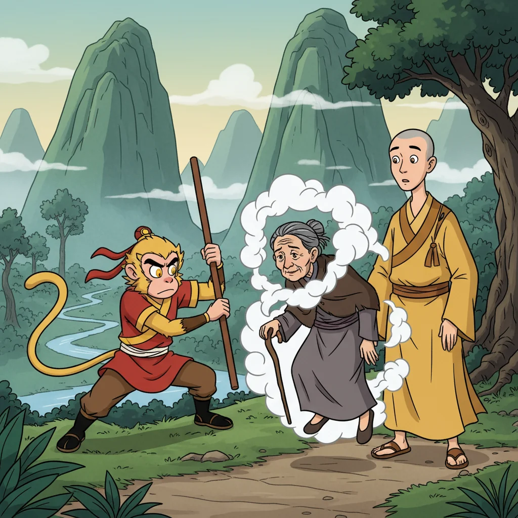 Illustration for: The Old Woman's Trick