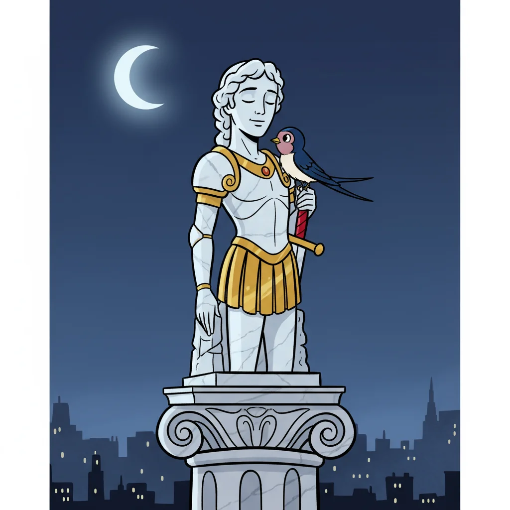 Illustration for: The Swallow Decides to Stay