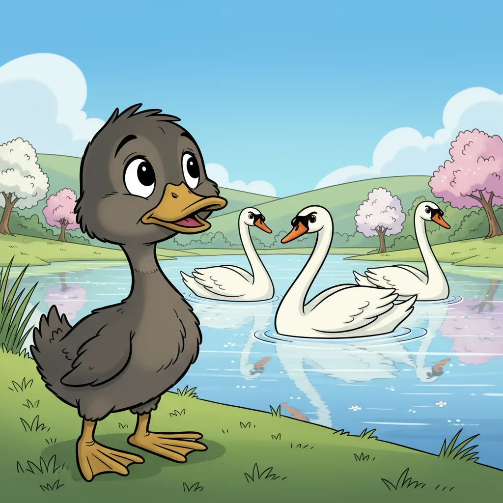 Illustration for: Meeting the Magnificent Swans