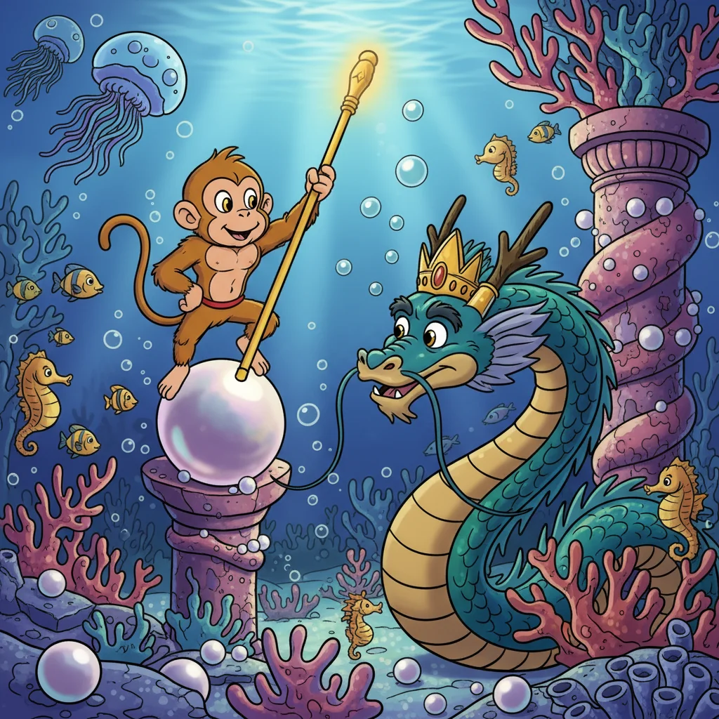 Illustration for: The Golden-Banded Staff