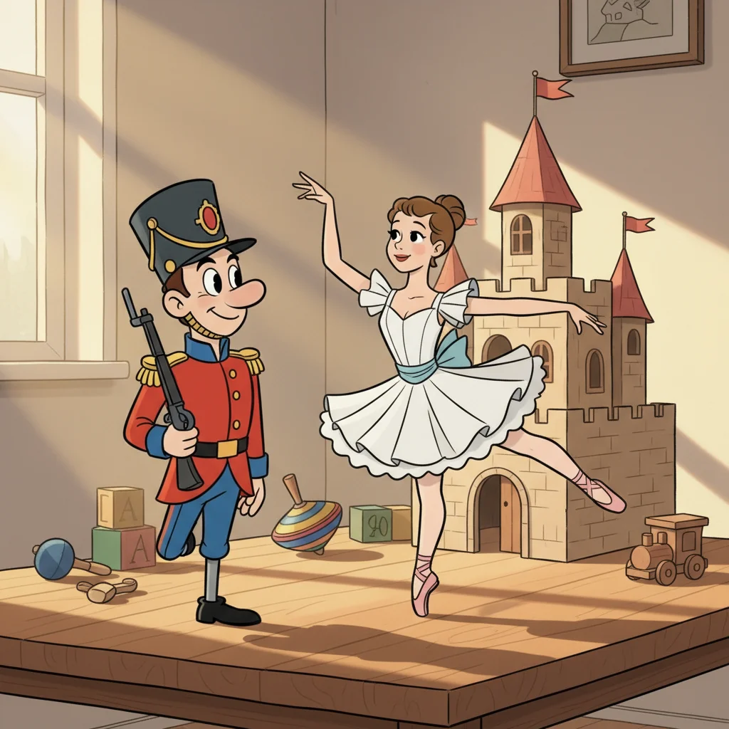 Illustration for: The Soldier Sees the Dancer