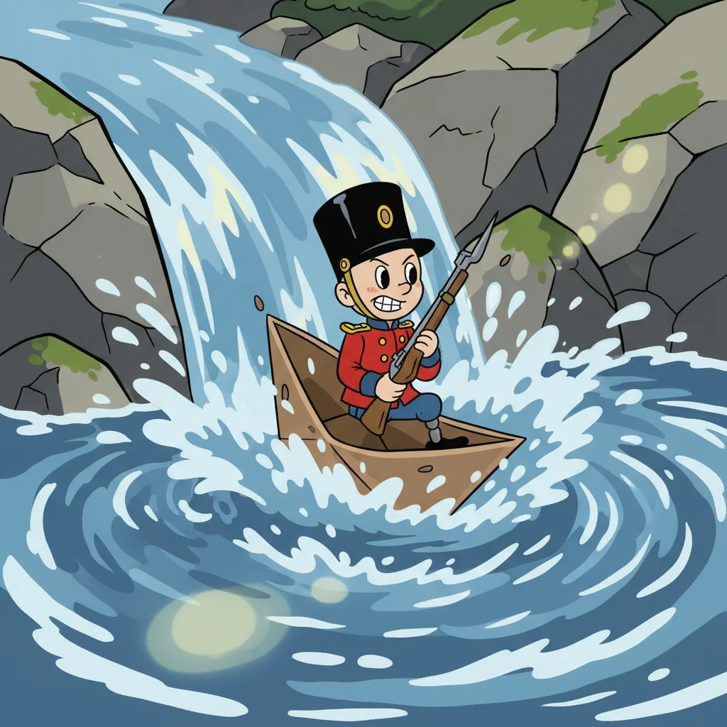 Illustration for: Over the Waterfall