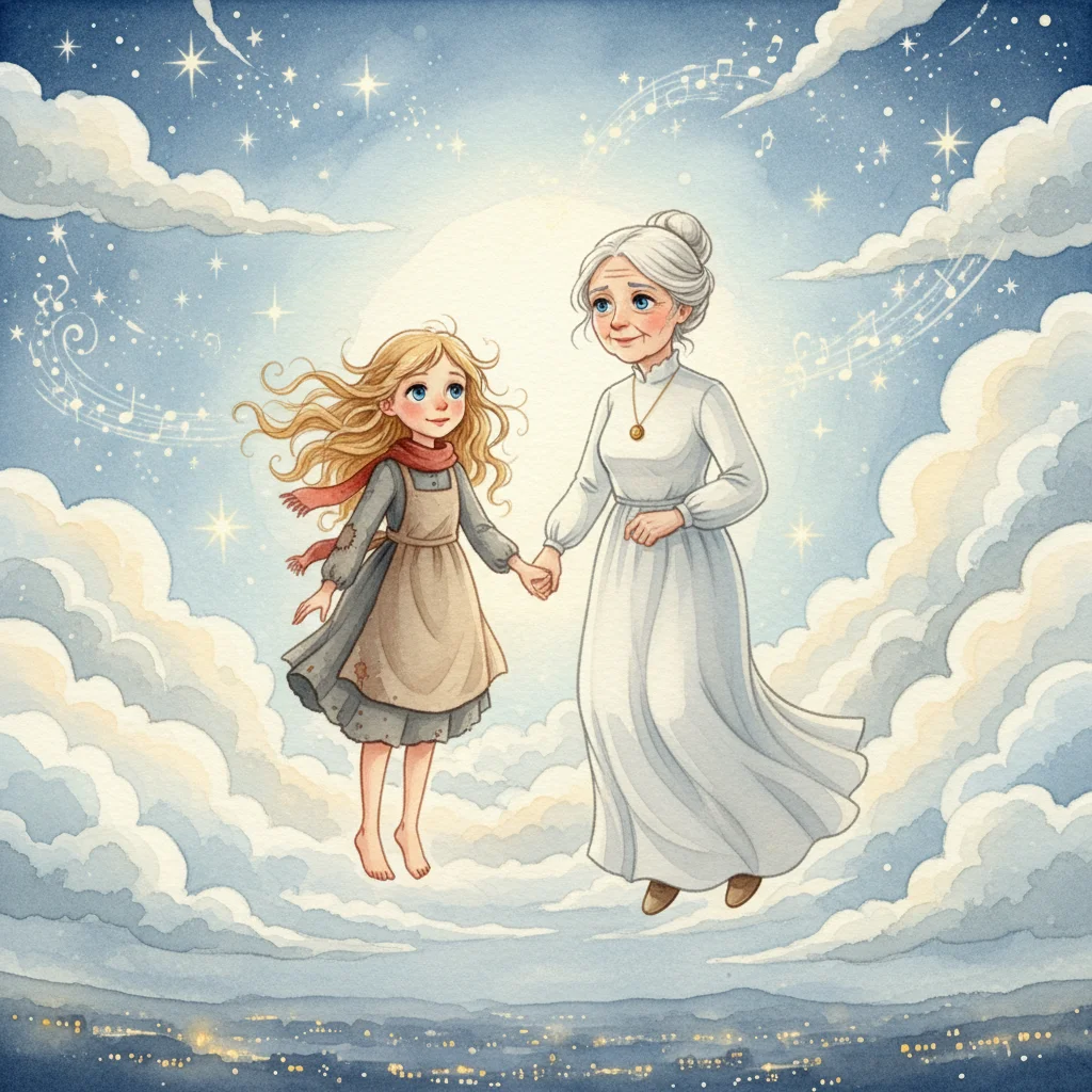 Illustration for: Floating Through Clouds