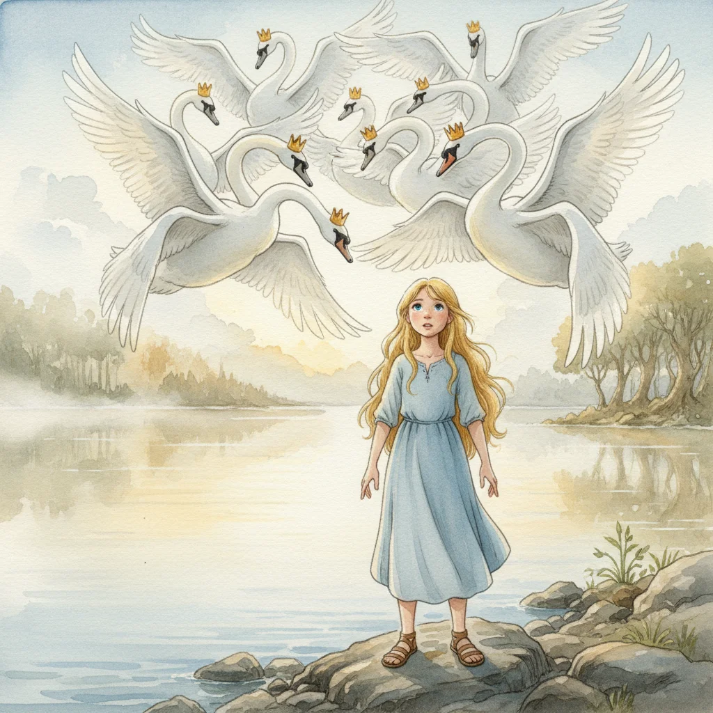 Illustration for: Swans from the Mist