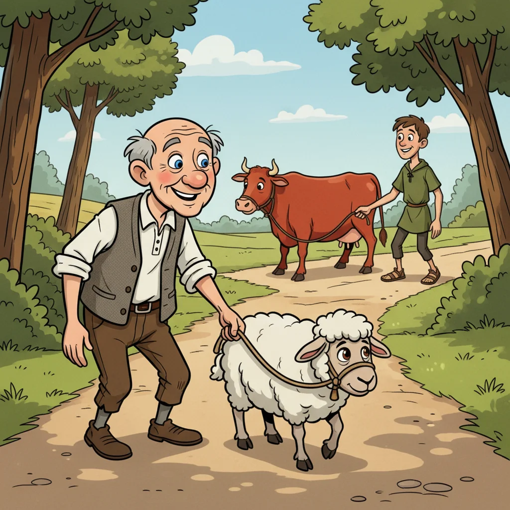 Illustration for: A Sheep for a Cow