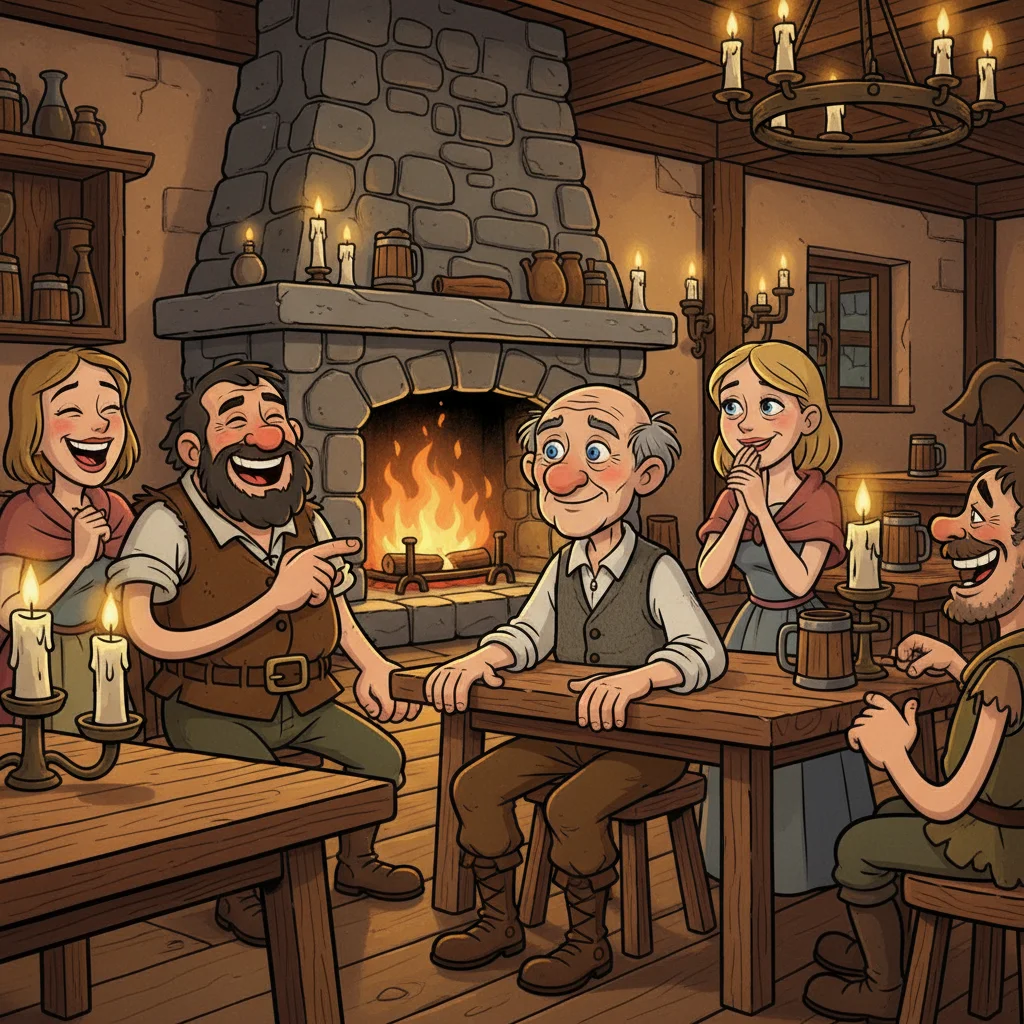 Illustration for: The Travelers' Laughter