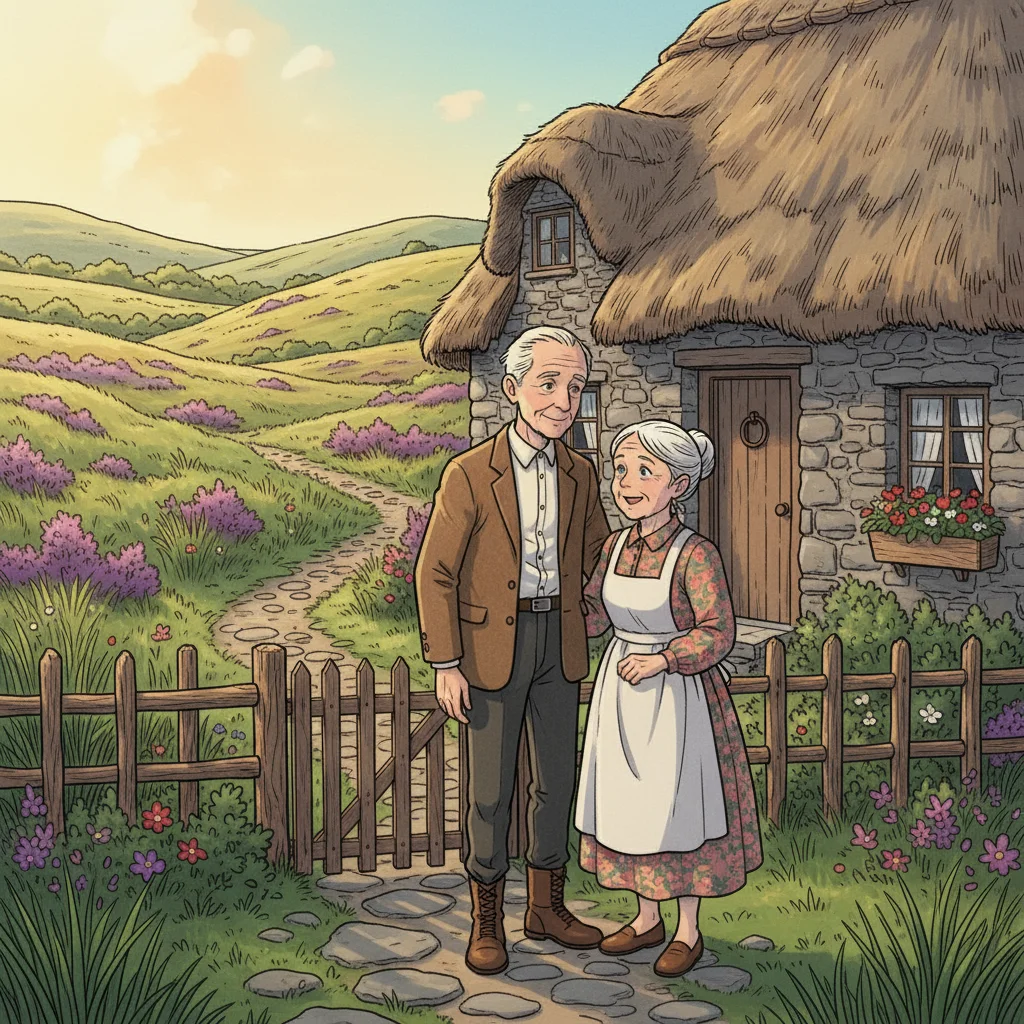 Illustration for: The Little Farm by the Heath