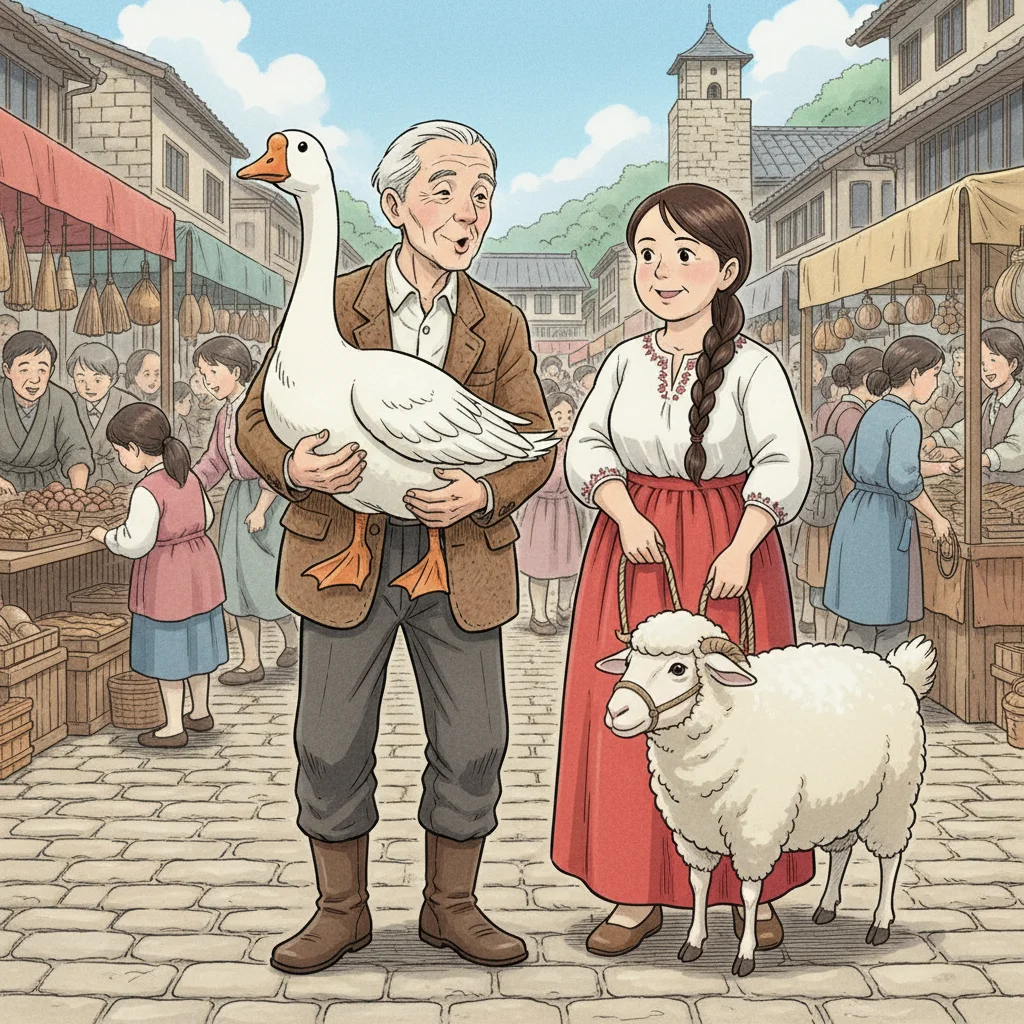 Illustration for: The Trade for a Goose