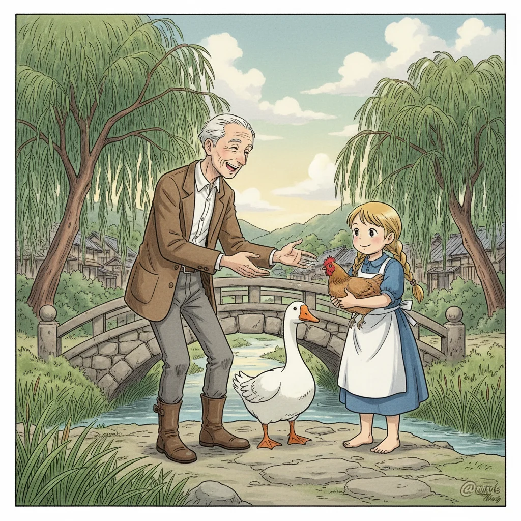 Illustration for: The Trade for a Hen