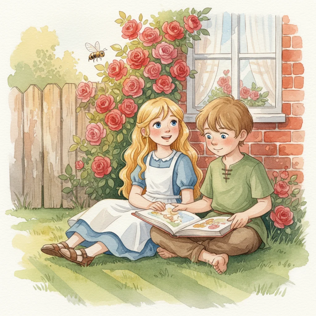 Illustration for: Gerda and Kay's Garden