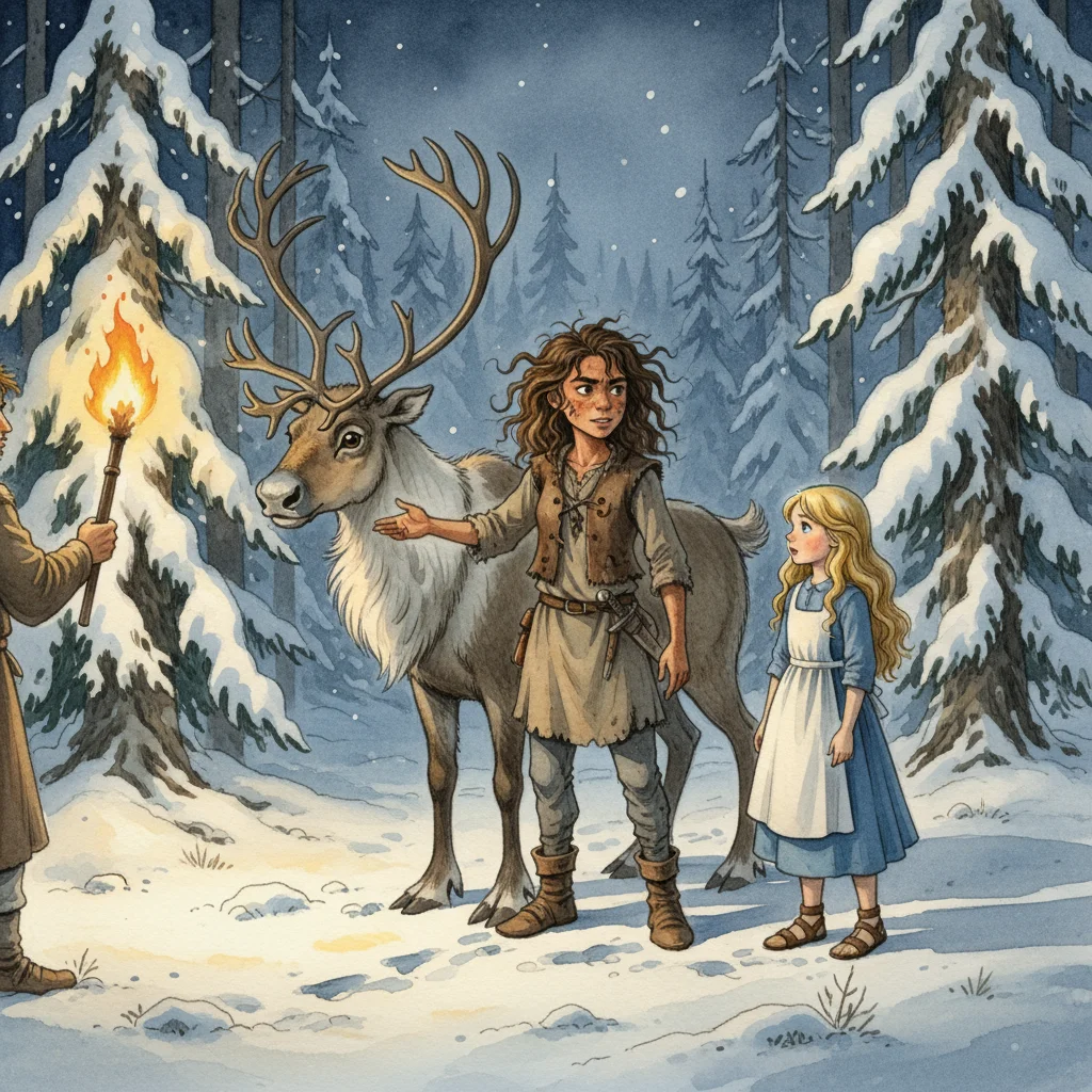 Illustration for: The Robber Girl's Aid