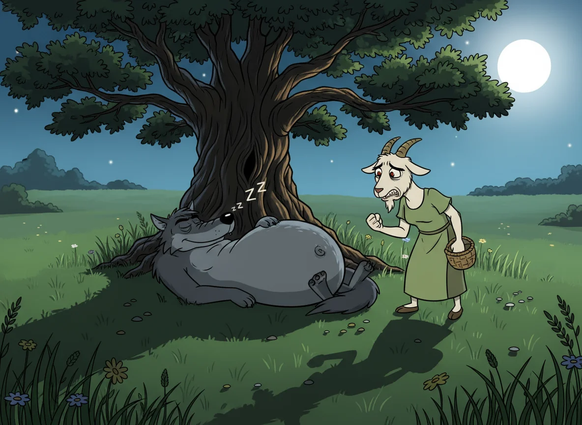 Illustration for: The Sleeping Wolf