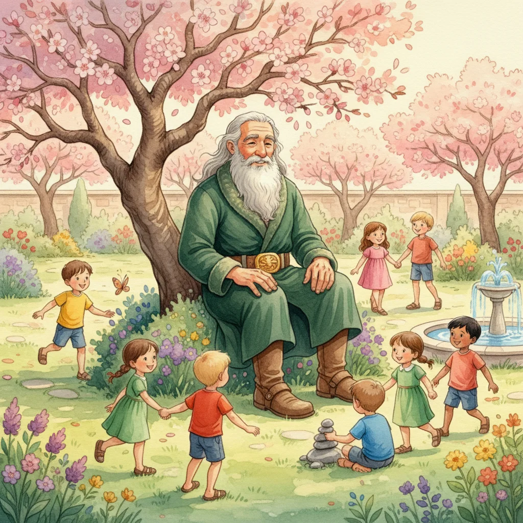 Illustration for: A Happy Old Age