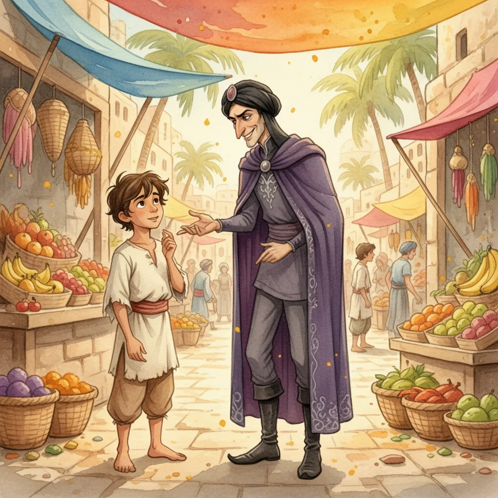 Illustration for: The Mysterious Stranger