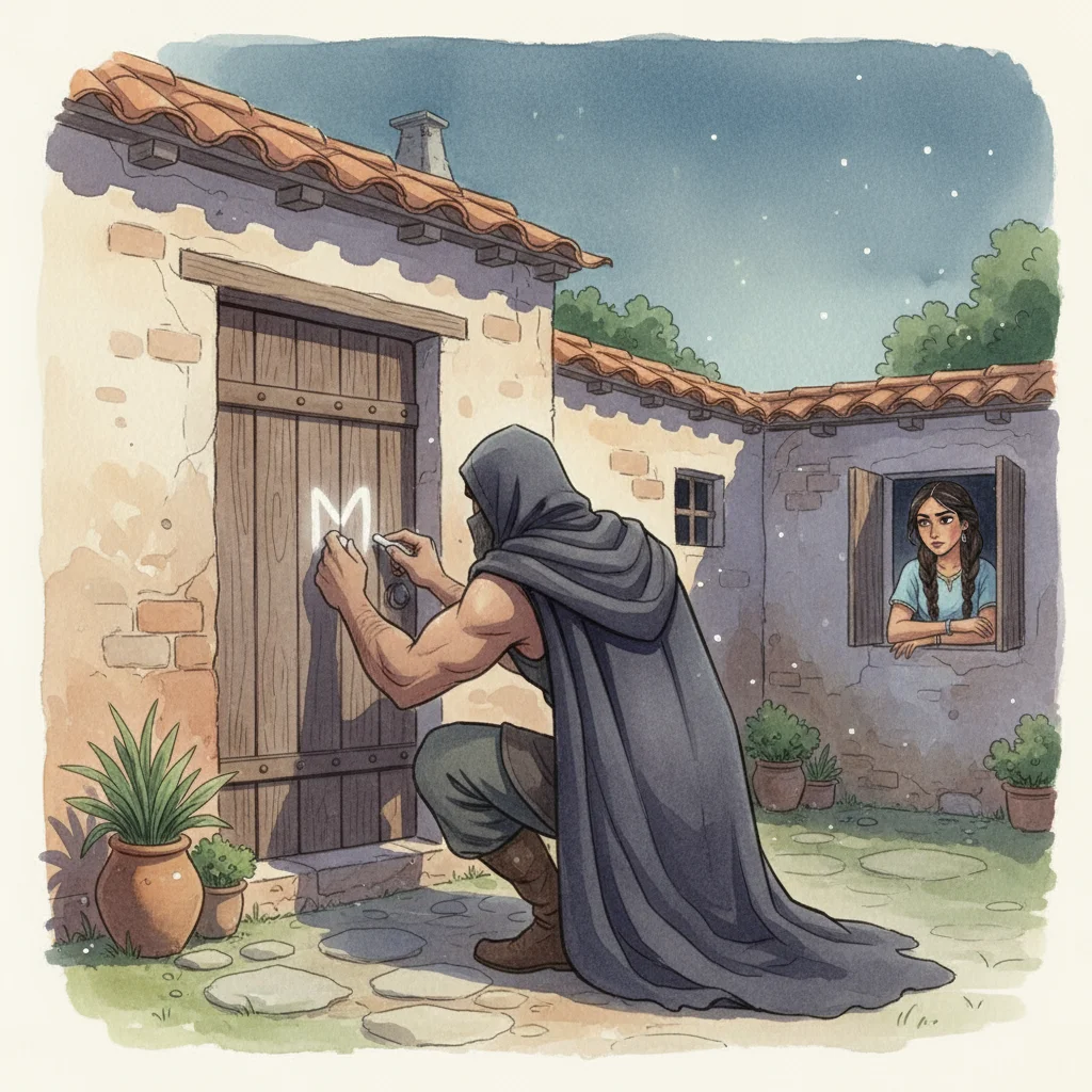 Illustration for: The Marked Door