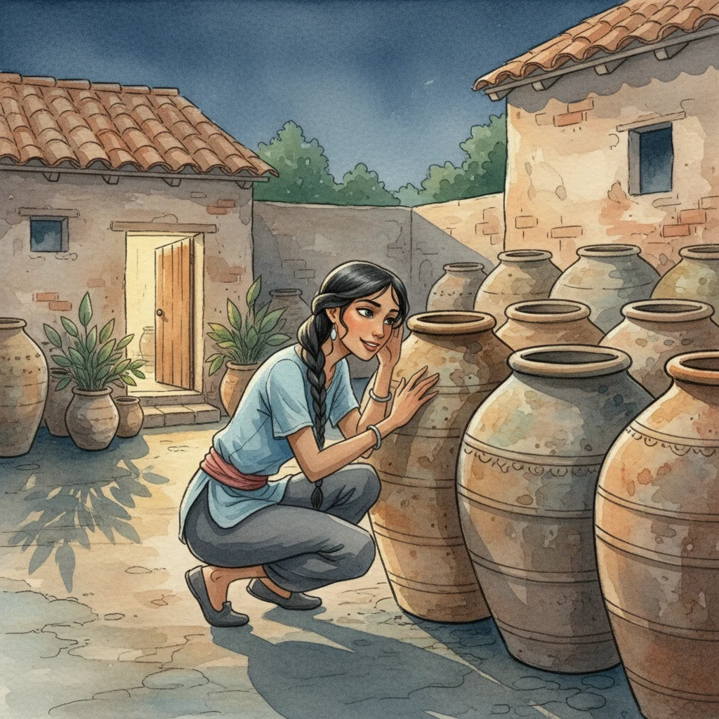Illustration for: Morgiana's Discovery