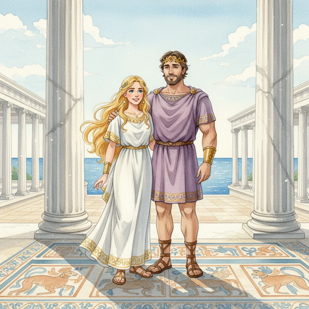 Illustration for: The Fairest Queen Helen