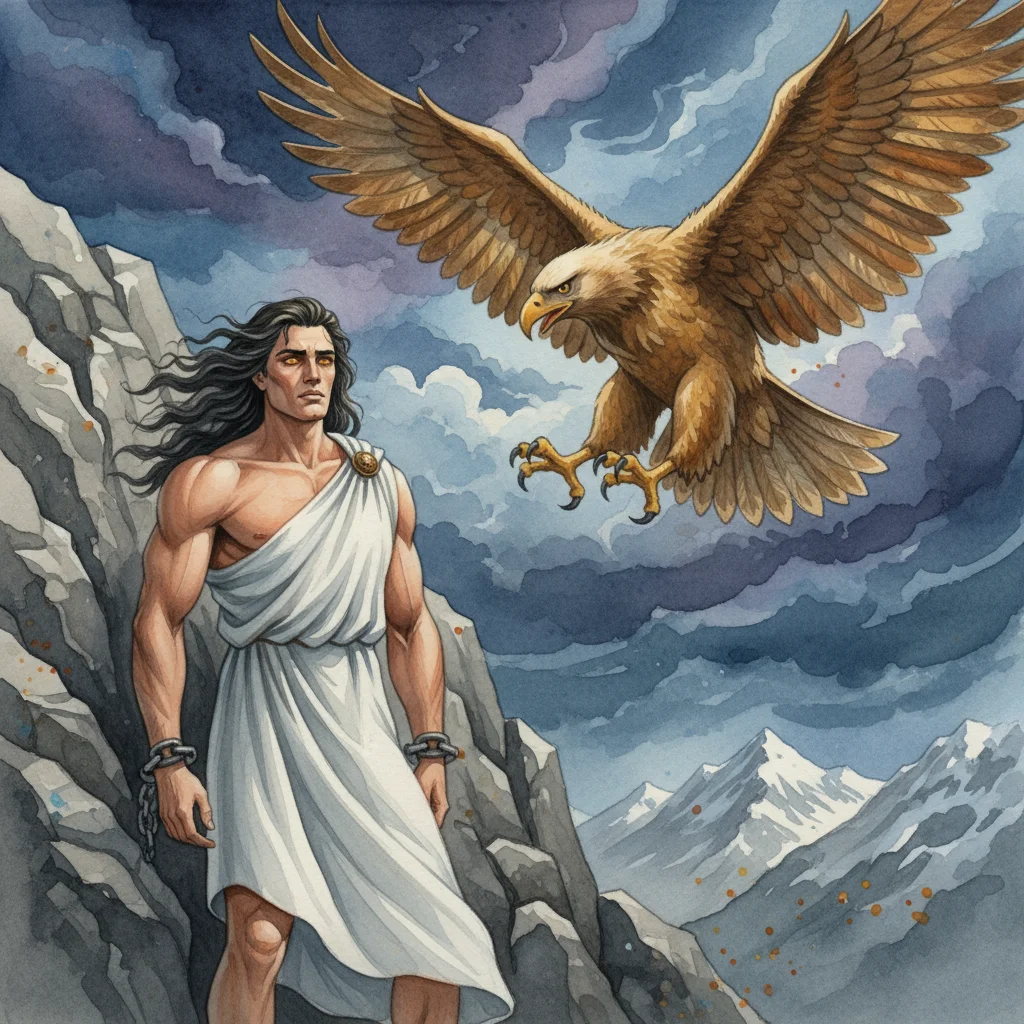 Illustration for: Chained to the Mountain