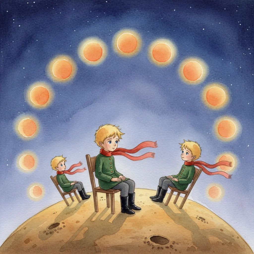 Illustration for: Forty-Four Sunsets of Sadness