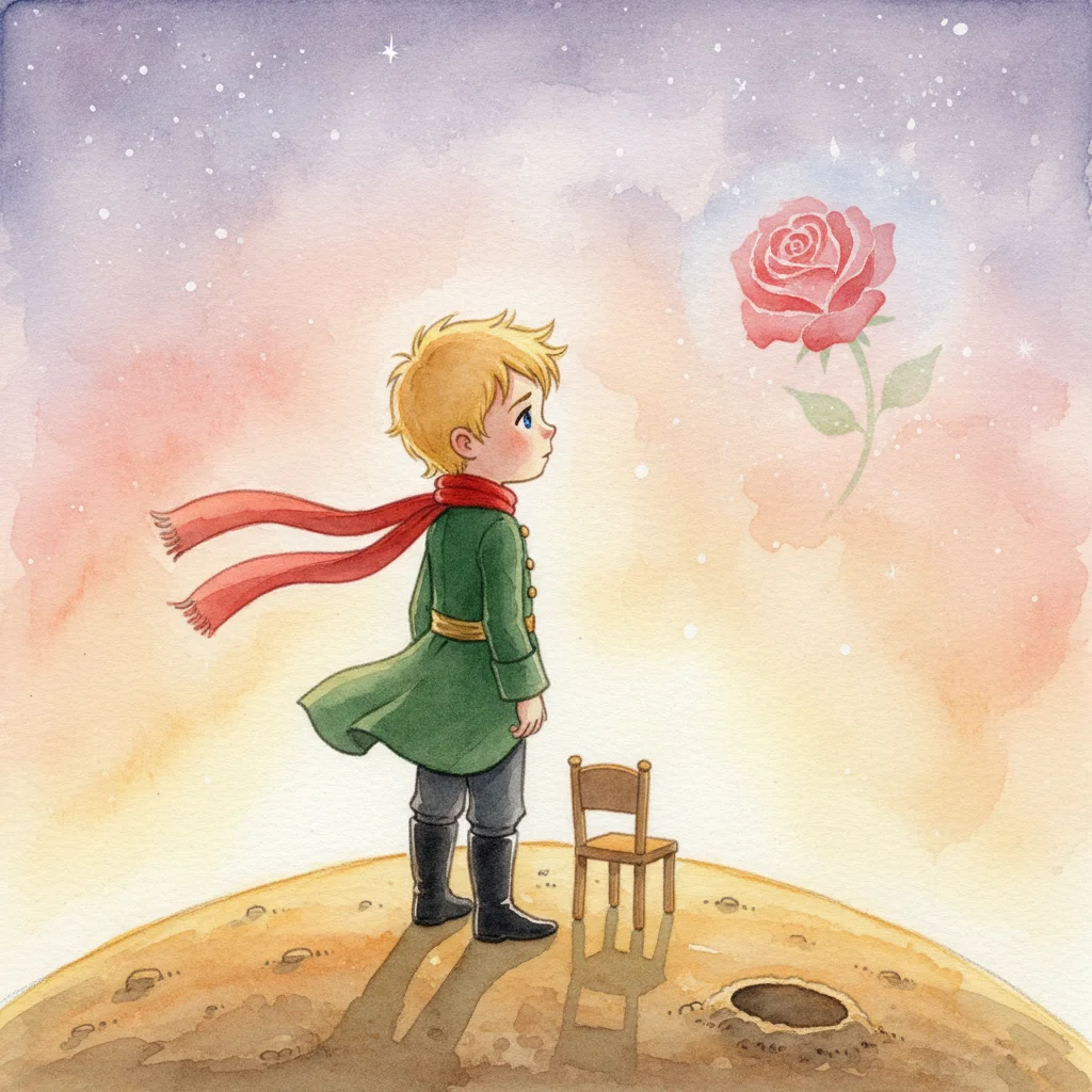 Illustration for: Thinking of His Rose