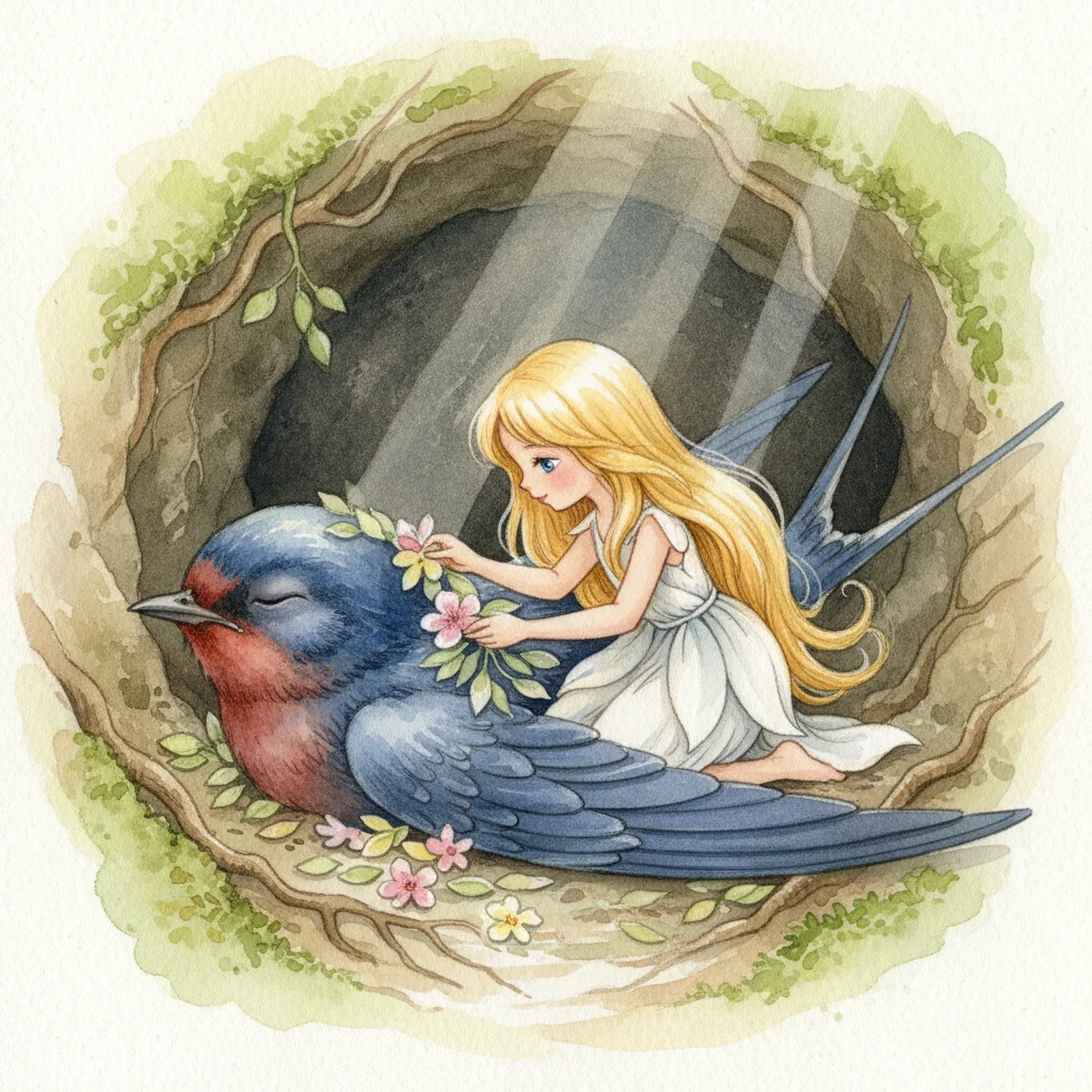 Illustration for: A Swallow's Secret