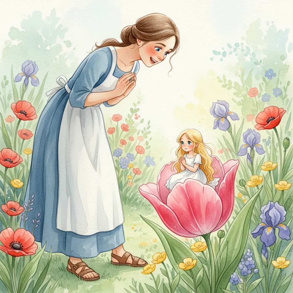 Illustration for: The Birth of Thumbelina