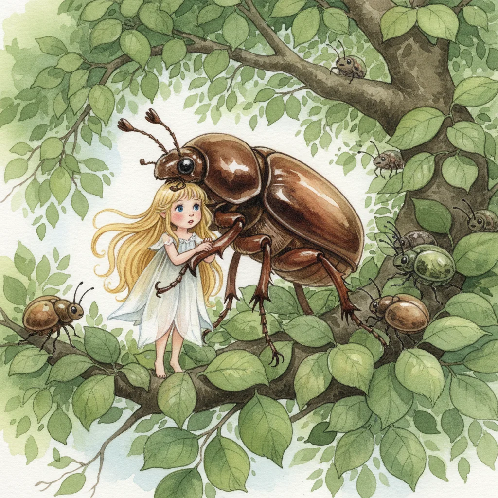 Illustration for: The Beetle's Mishap
