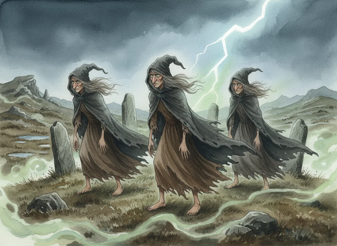 Illustration for: When Shall We Three Meet Again?