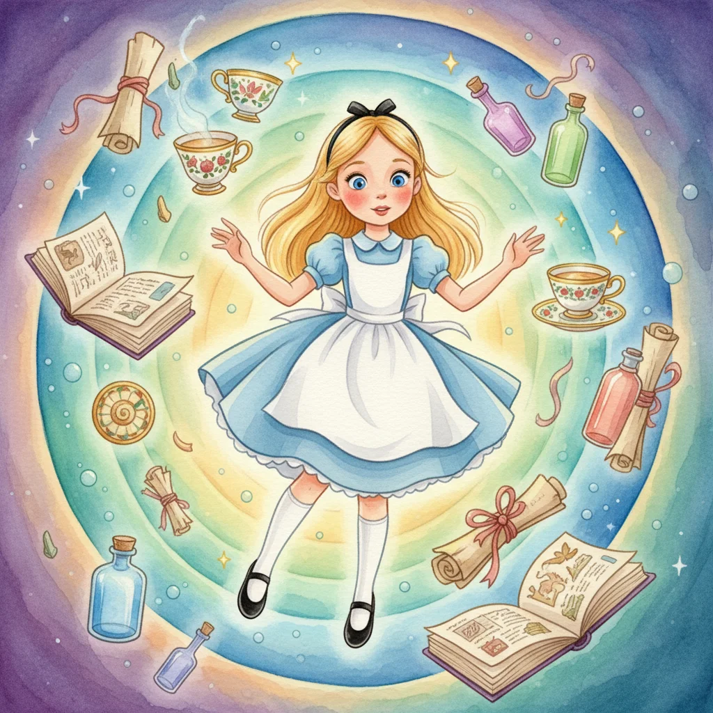 Illustration for: Floating Past Strange Objects