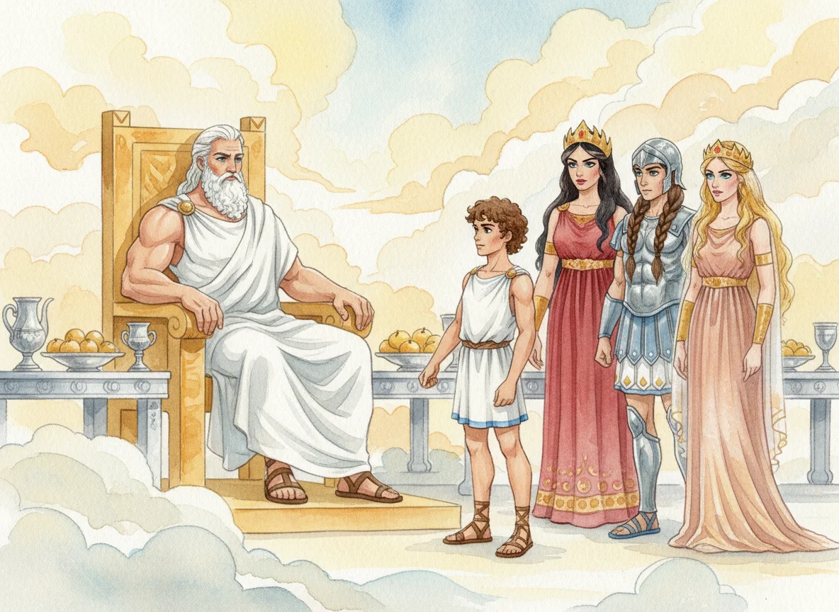 Illustration for: Zeus Sends Them to Earth