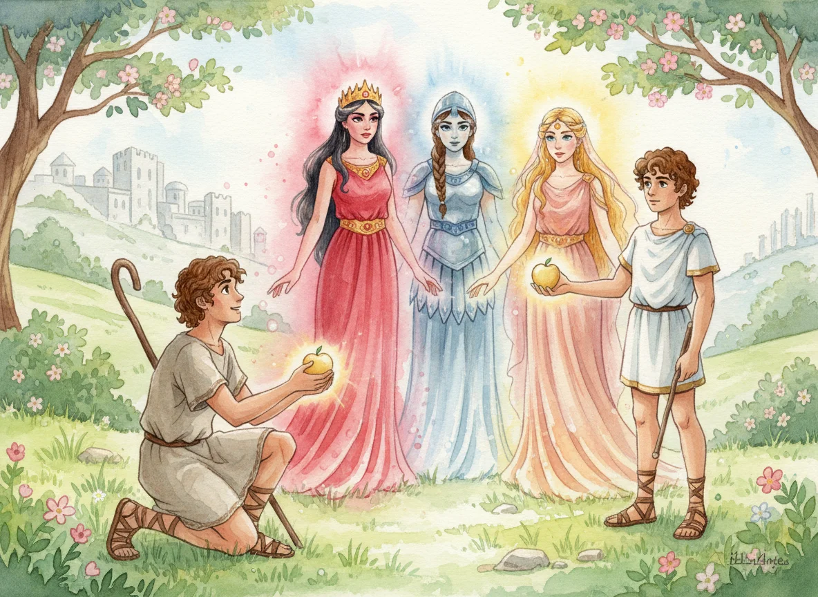 Illustration for: The Three Goddesses Arrive