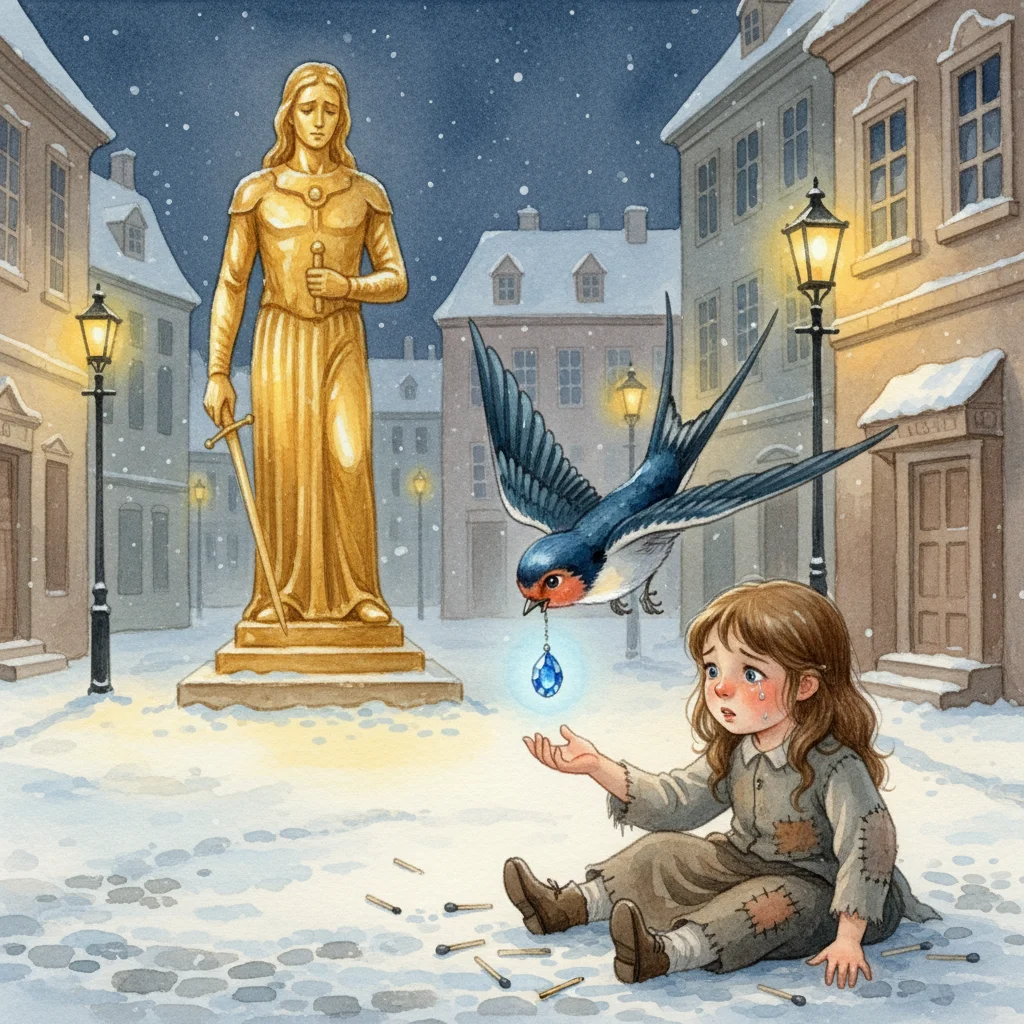 Illustration for: The Little Match Girl's Hope