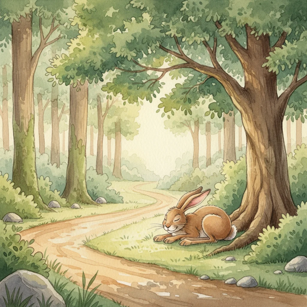 Illustration for: The Hare's Nap
