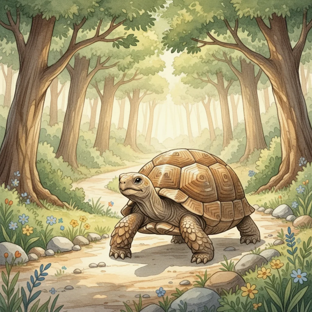 Illustration for: Tortoise's Steady Pace