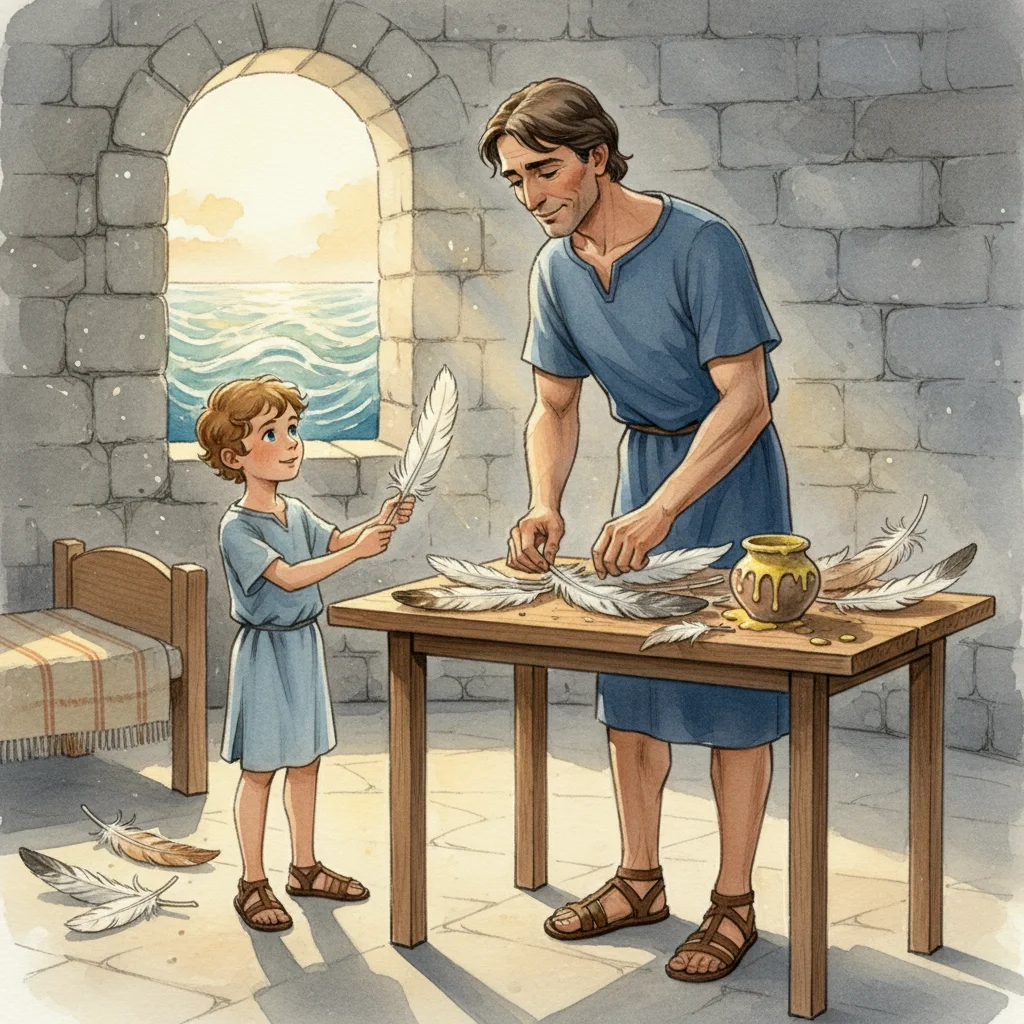 Illustration for: Gathering Feathers