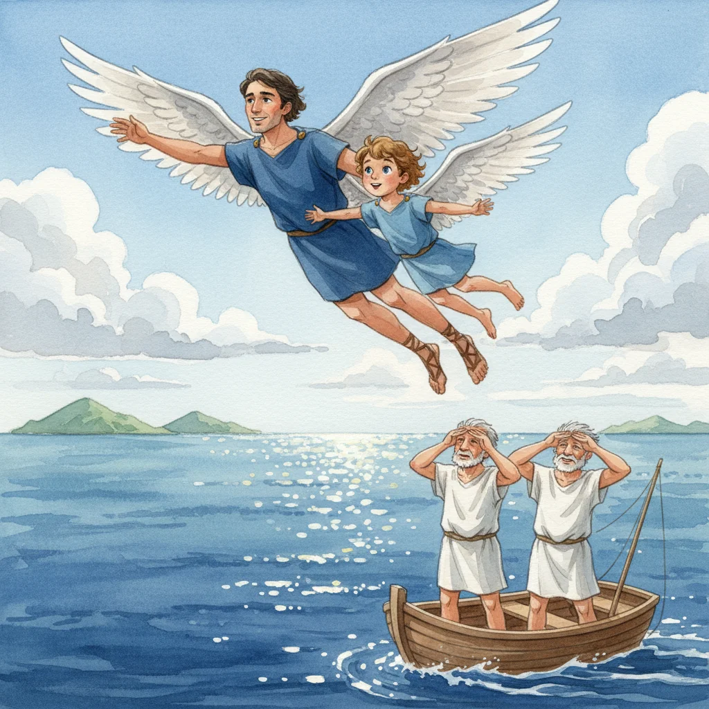 Illustration for: Over the Shining Sea