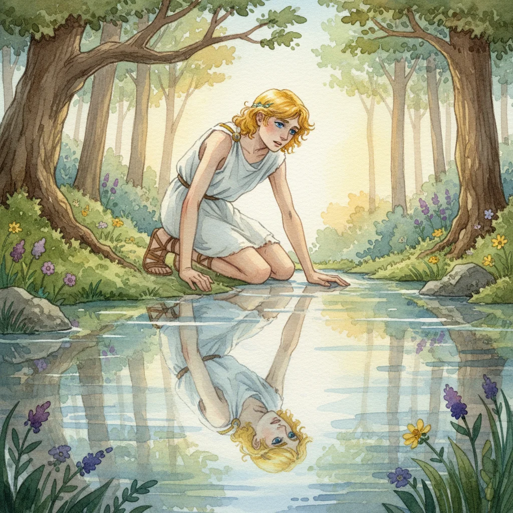 Illustration for: Narcissus's Captivation